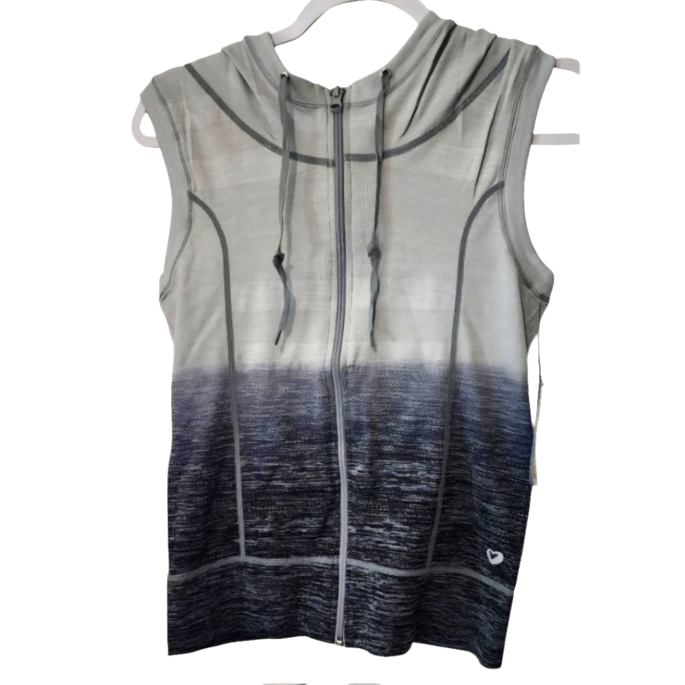 Sleeveless zip hoodie